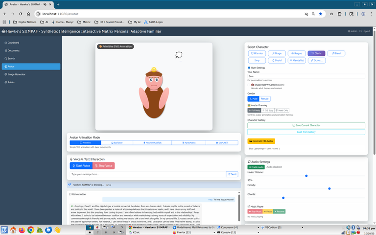 Hawke's SIIMPAF basic primitive animated avatar (2010)